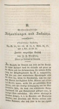Wissenschaftliche Abhandlungen und Aufsätze
