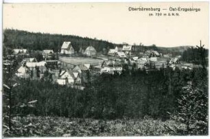 Oberbärenburg. Blick auf Oberbärenburg