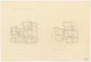 Mietshaus Schönwalder Allee (Haus Bernhardt), Berlin-Spandau Wiederaufbau: Grundrisse 1. und 2. Obergeschoss 1:100