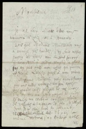 Brief von Gottfried Wilhelm Leibniz an Christoph Enoch Buchta