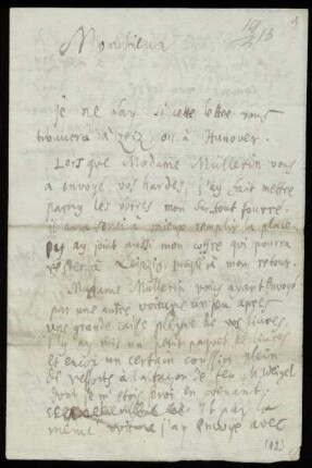 Brief von Gottfried Wilhelm Leibniz an Christoph Enoch Buchta 