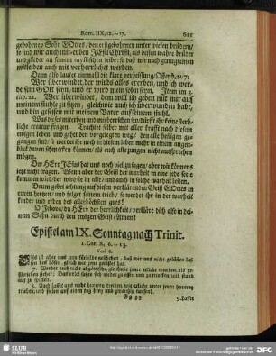 Epistel am IX. Sonntag nach Trinit. 1. Cor. X, 6. -- 13. Vers. 6.