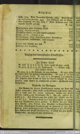 Anzeige der vornehmsten Druckfehler