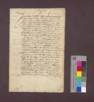 Wahlkapitulation des Basler Bischofs Johann Konrad von Roggenbach.