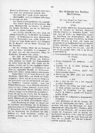 Zur Geschichte des Berliner Musiklebens
