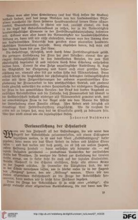 27: Verinnerlichung der Schularbeit