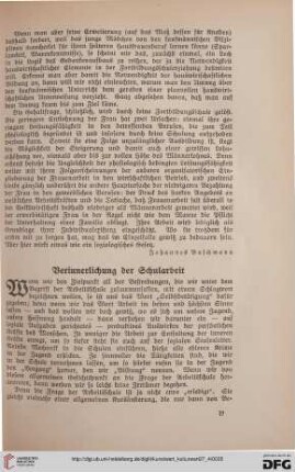 27: Verinnerlichung der Schularbeit