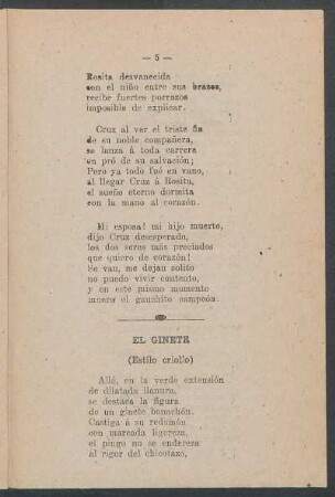 El ginete : (Estilo criollo)