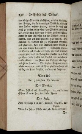 Scene der zweyten Antwort.