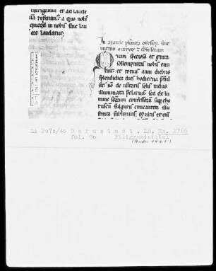 Lectionarium officii — Initiale Q, Folio 90 recto