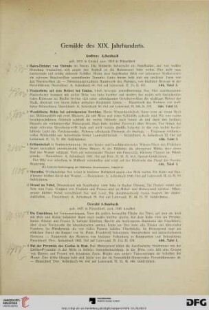 Gemälde des XIX. Jahrhunderts (Nr. 1-233)