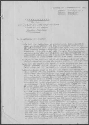 Kirchberg/Jagst mit Hornberg: Pfarrbericht 1937