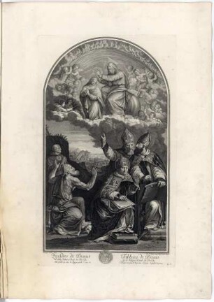 Disputation der Immaculata Conceptio mit den vier Kirchenvätern und dem Heiligen Bernhardin