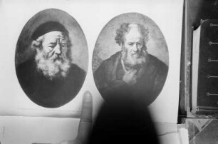Reproduktion von Gemälden von Rembrandt : Bildnis eines Juden und Studienkopf