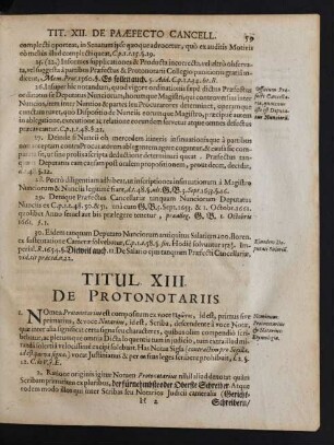 Titul. XIII. De Protonotariis.