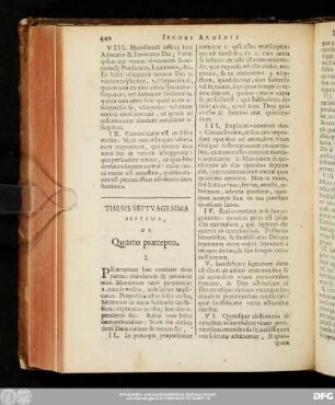 Thesis Septuagesima Septima, De Quarto praecepto.