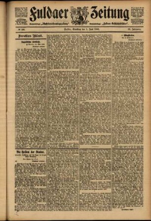 Zweite Ausgabe vom Samstag, den 02. Juni 1906.
