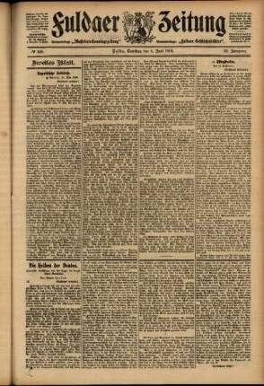Zweite Ausgabe vom Samstag, den 02. Juni 1906.