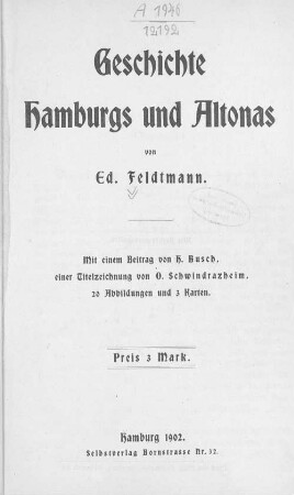 Geschichte Hamburgs und Altonas