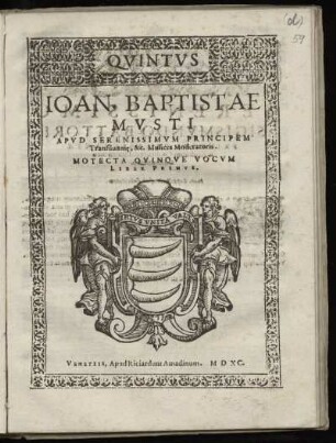 Giovanni Battista Mosto: Motecta quinque vocum. Liber primus. Quintus