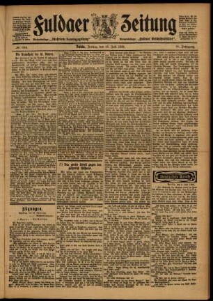 Ausgabe vom Freitag, den 10. Juli 1903.