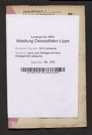Erblasser: Glaescher, August; Erblasser: Glaescher, Anna Marie Louise, geb. Engelkenjohann: Abschluss eines Erbvertrags