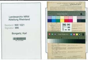 Entnazifizierung Karl Bongartz , geb. 05.06.1897 (Kaufm.angest.)
