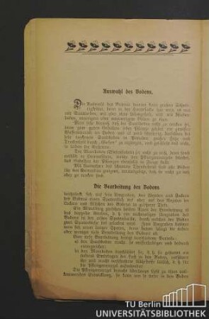 Die Bearbeitung des Bodens.