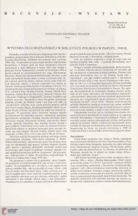 54: Wystawa Olgi Boznańskiej w bibliotece Polskiej w paryżu, 1990 r.