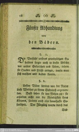 Fünfte Abhandlung von den Bädern