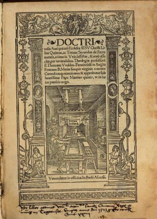 Doctrinalis Antiquitatu[m] Ecclesiae Iesv Christi Liber Quintus : ac tomus secundus de Sacramentis, editus in Witcleffistas .... 2
