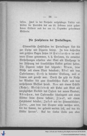 Die Sculpturen der Portalbogen.