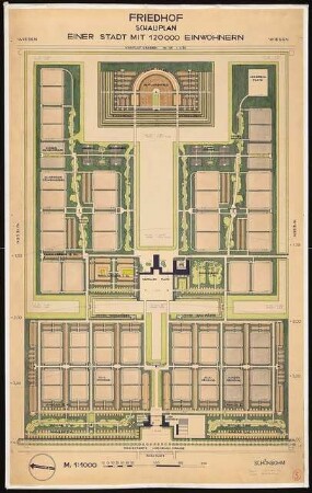 Friedhof: Grundriss 1:1000