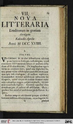 [VII. Kalendis Aprilis – VIII. Idibus Aprilis]