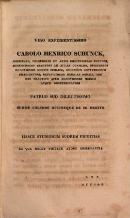Quaestiones generales de herniis : dissertatio inauguralis
