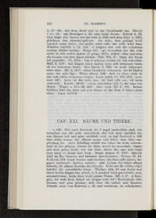 Cap. XXI. Bäume und Thiere.