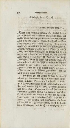 Siebzigster Brief