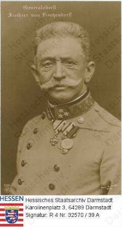 Hoetzendorff, Franz Graf Conrad v. (1852-1925) / Porträt in Uniform mit Orden, Brustbild