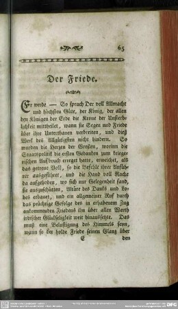 Der Friede