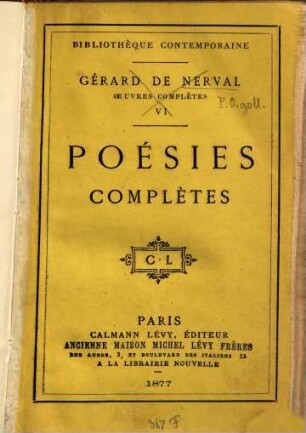 Poésies complètes