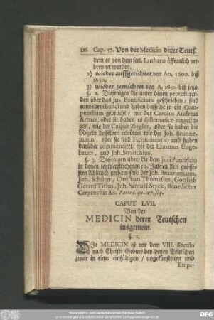 Caput LVII. Von der Medicin derer Teutschen insgemein.