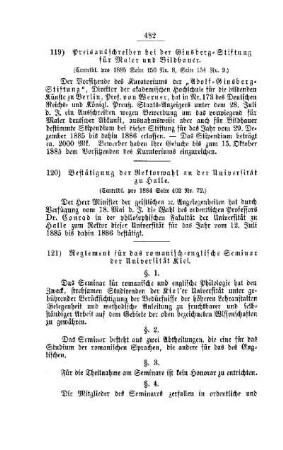 Reglement für das romanisch-englische Seminar der Universität Kiel : [II. Universitäten, Akademien, etc.]