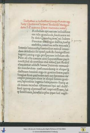 Illustrissimo ac inclitissimo principi Renato regi Sicilie Guillermus Fichetus Parisiensis theologus doctor ...