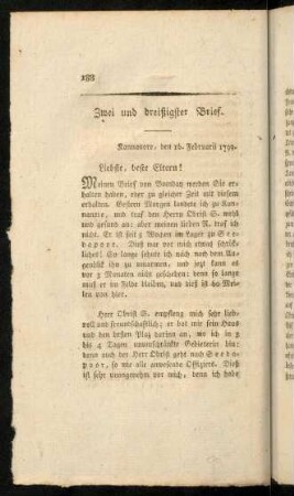 188-197, Zwei - Drei und dreißigster Brief.