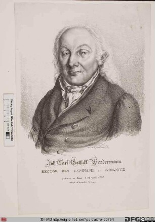 Bildnis Johann Carl Gotthelf Werdermann