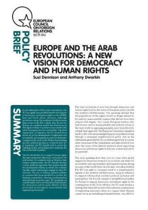 Europe and the Arab revolutions : a new vision for democracy and human rights