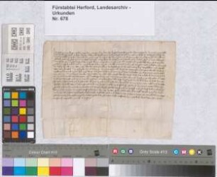 Revers des Knappen Gerd Morrien über die Belehnung seitens der Äbtissin Mathilde von Waldeck mit dem Amt Ostenvelde.