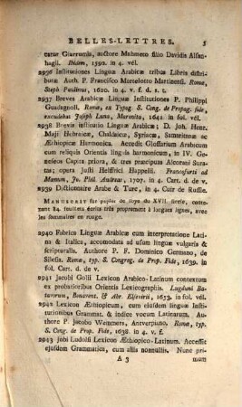 Catalogue Des Livres De La Bibliothéque De M. Pierre-Antoine Bolongaro-Crevenna. 3, Belles-Lettres : En Deux Parties
