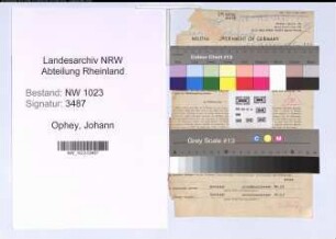 Entnazifizierung Johann Ophey , geb. 28.10.1894 (Kaufmann)