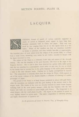 Plate IX. Lacquer